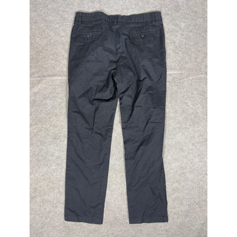 Nautica Mens Chino Pants 34x32 Black Stretch Cotton Flat Front Trousers Casual - Picture 10 of 10